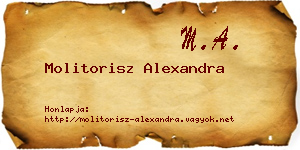 Molitorisz Alexandra névjegykártya